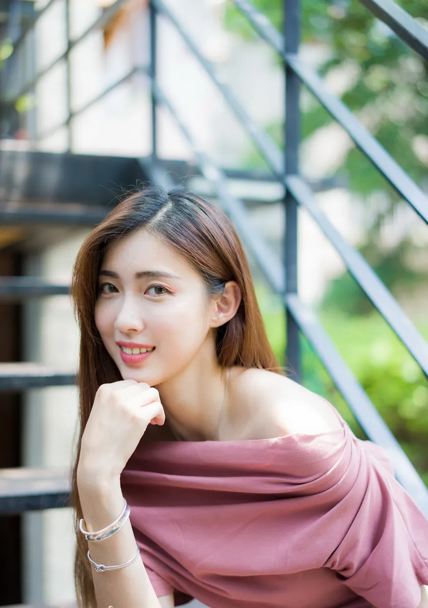 [爱美足] NO.176 金允乔 粉色连衣短裙凉高美腿 街拍#[47P]-3