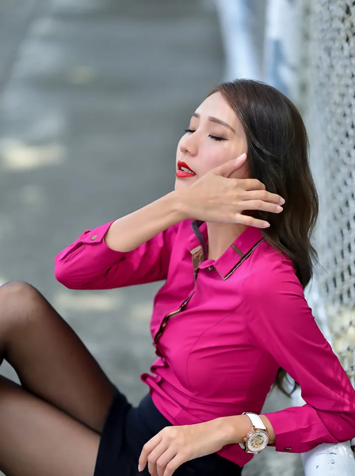 [爱美足] NO.199 Anita黄韵菲 OL黑丝高跟美腿 街拍#[105P]-3