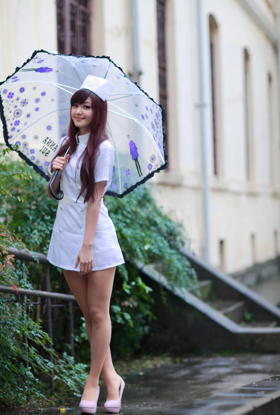 [爱美足] NO.204 小雅 护士服丝袜高跟美腿 街拍#[70P]-3