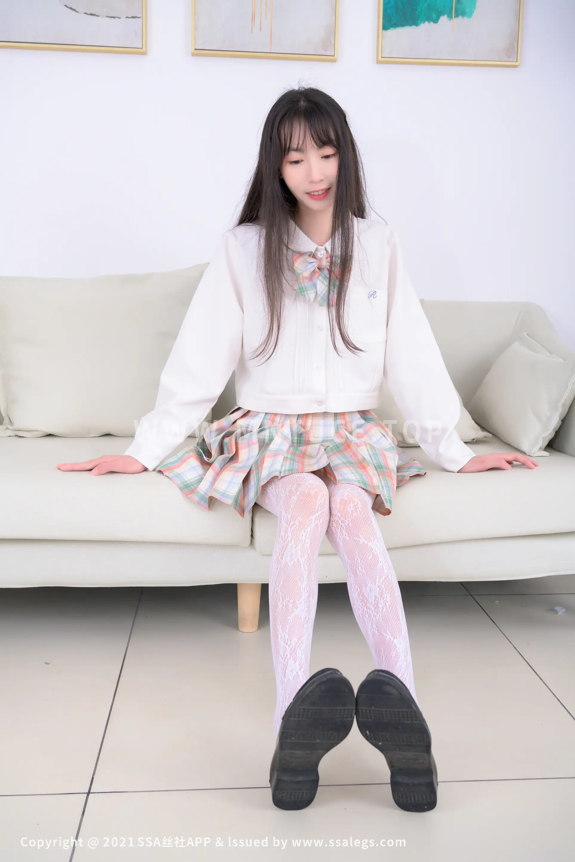 [爱美足] NO.676 腿模团团的白色网袜(上) 丝社#[109P]-4