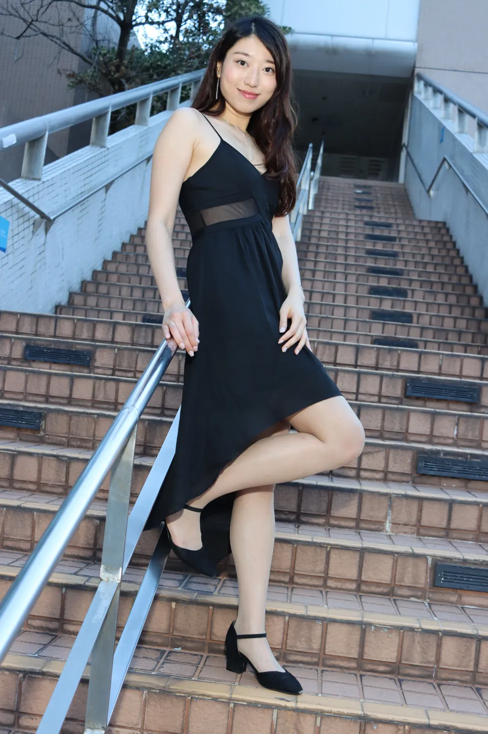 [爱美足] NO.106 吴小葵 公园黑色长裙 街拍#[61P]-3