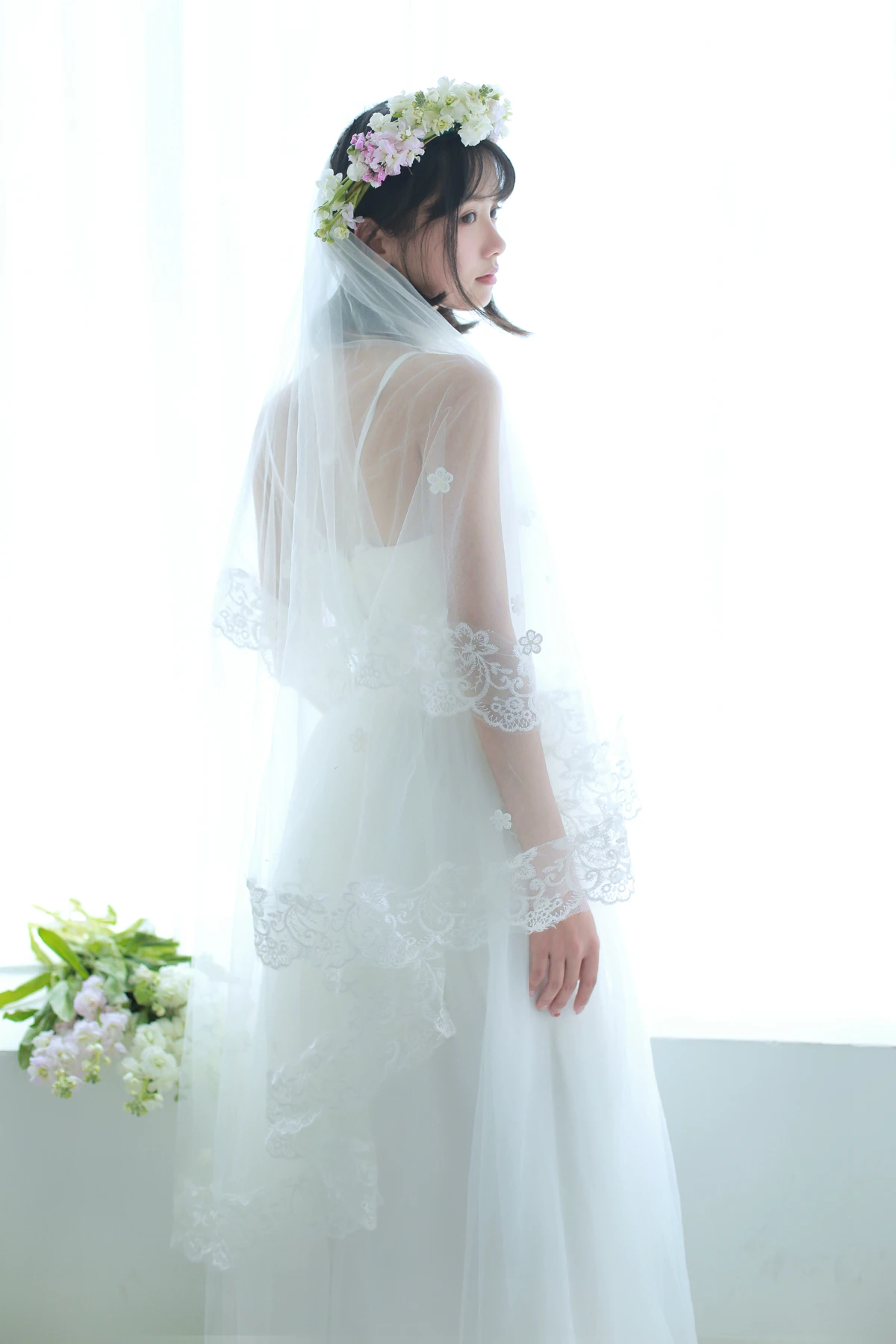 [艺图语] 2023.01.10 Vol.2880 – 花的嫁纱 猫梓子#[22P]-5