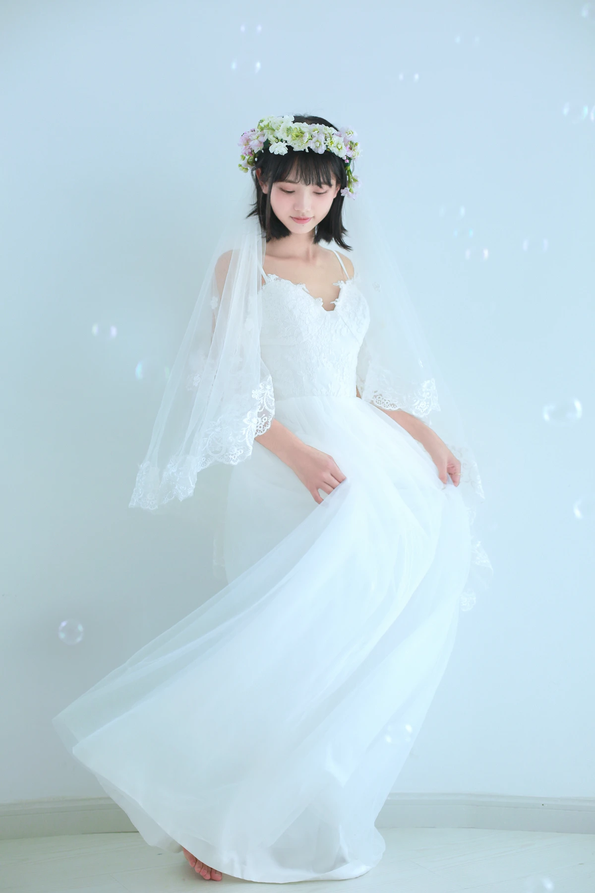 [艺图语] 2023.01.10 Vol.2880 – 花的嫁纱 猫梓子#[22P]-7