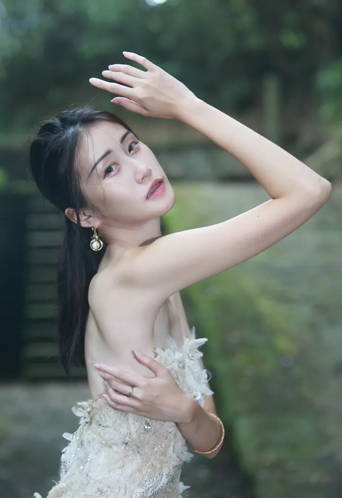 [爱美足] NO.148 王红 镂空白纱涼高美腿 街拍#[70P]-7