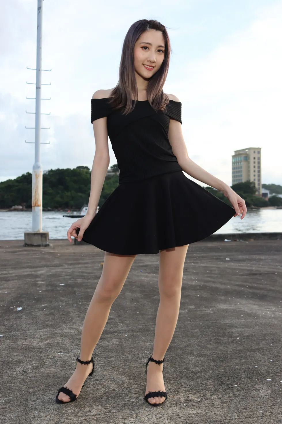 [爱美足] NO.140 Elaine Chung 连衣裙丝袜凉高美腿 街拍#[73P]-10