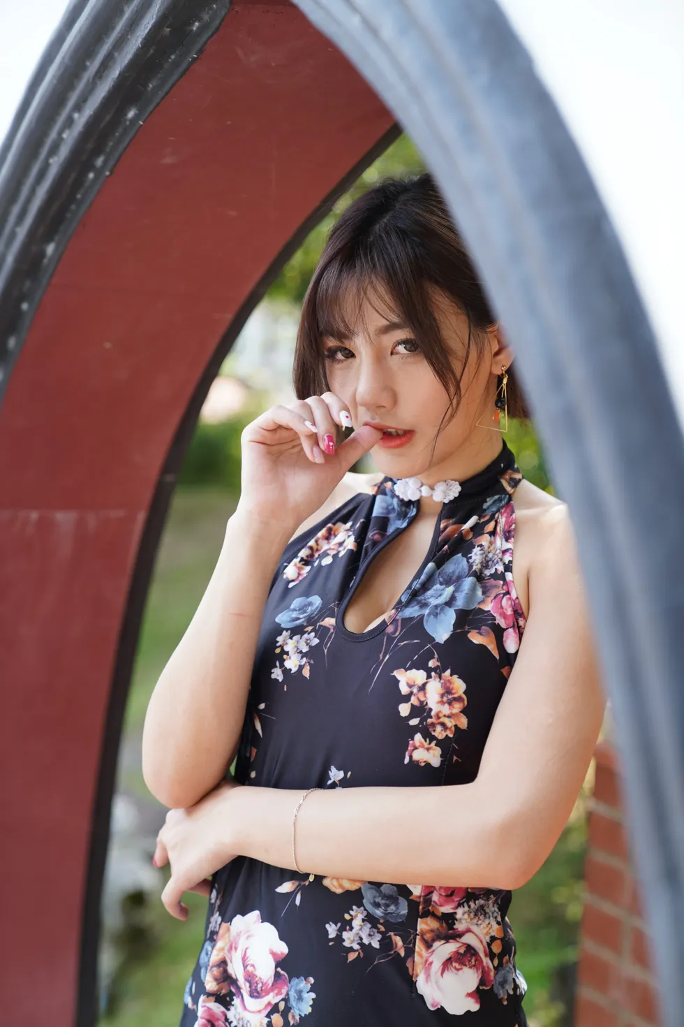 [爱美足] NO.104 陈葳 蓝花短旗袍高跟美腿 街拍#[117P]-6