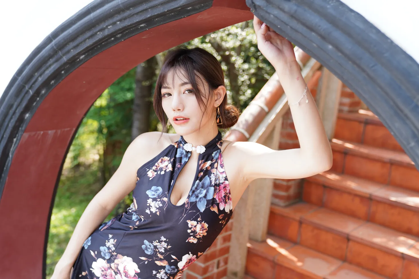 [爱美足] NO.104 陈葳 蓝花短旗袍高跟美腿 街拍#[117P]-7