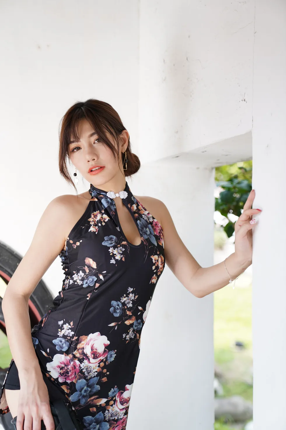 [爱美足] NO.104 陈葳 蓝花短旗袍高跟美腿 街拍#[117P]-10