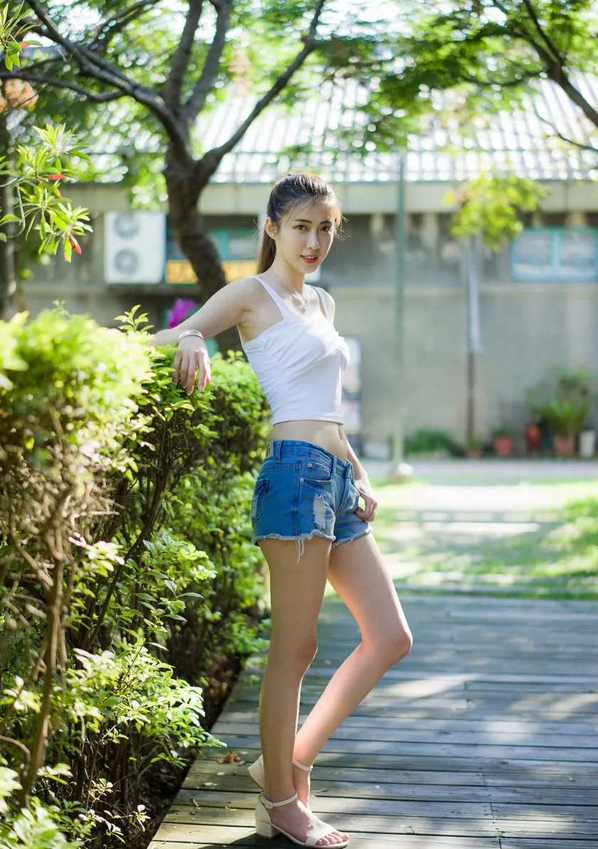 [爱美足] NO.186 金允乔 露肚牛仔短裤凉高美腿 街拍#[47P]-4