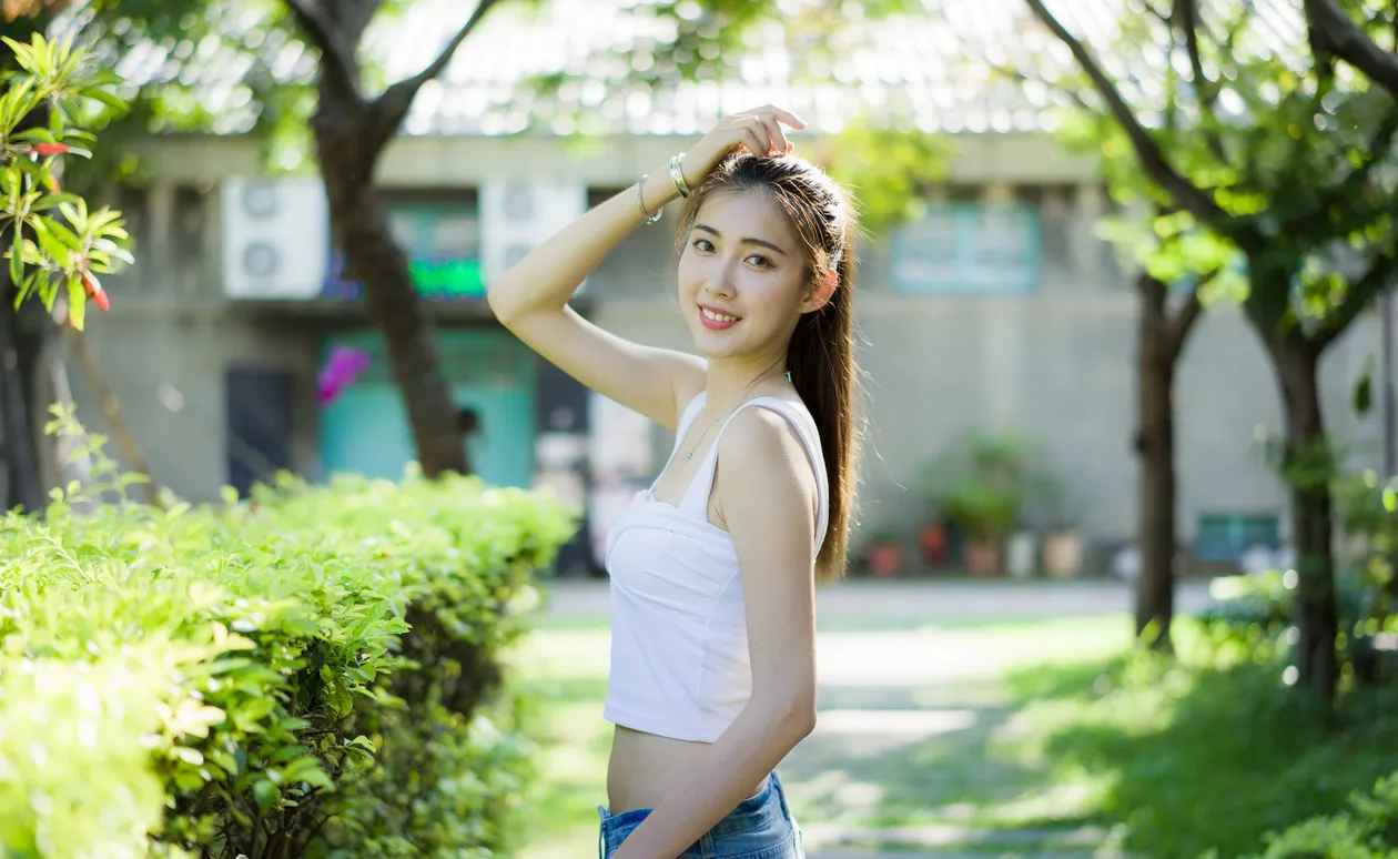[爱美足] NO.186 金允乔 露肚牛仔短裤凉高美腿 街拍#[47P]-10