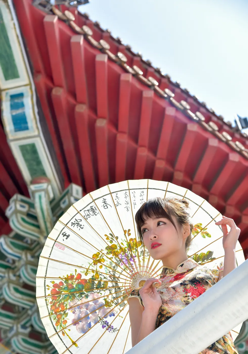 [爱美足] NO.189 繆婉瑜 碎花短旗袍高跟美腿 街拍#[68P]-1