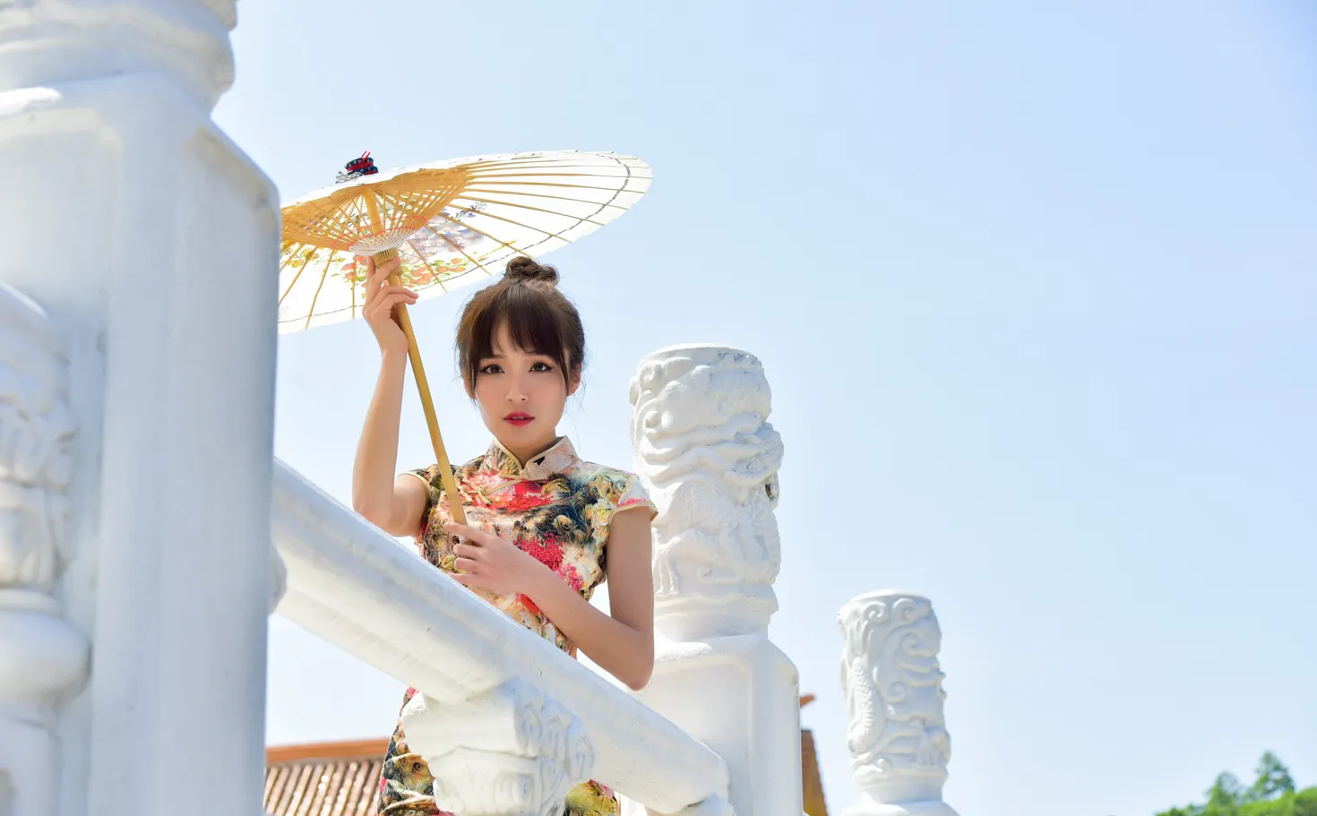 [爱美足] NO.189 繆婉瑜 碎花短旗袍高跟美腿 街拍#[68P]-3