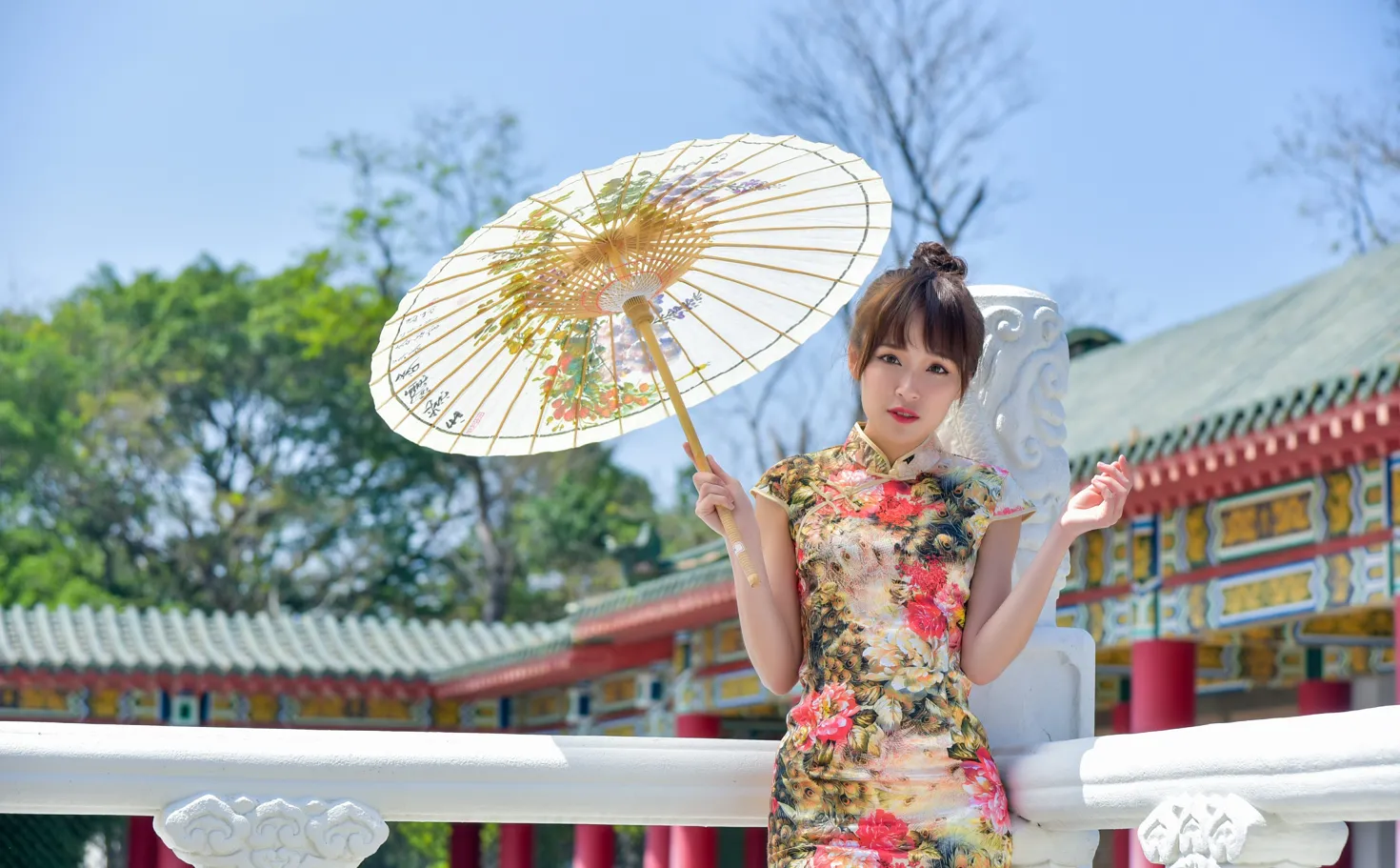 [爱美足] NO.189 繆婉瑜 碎花短旗袍高跟美腿 街拍#[68P]-8