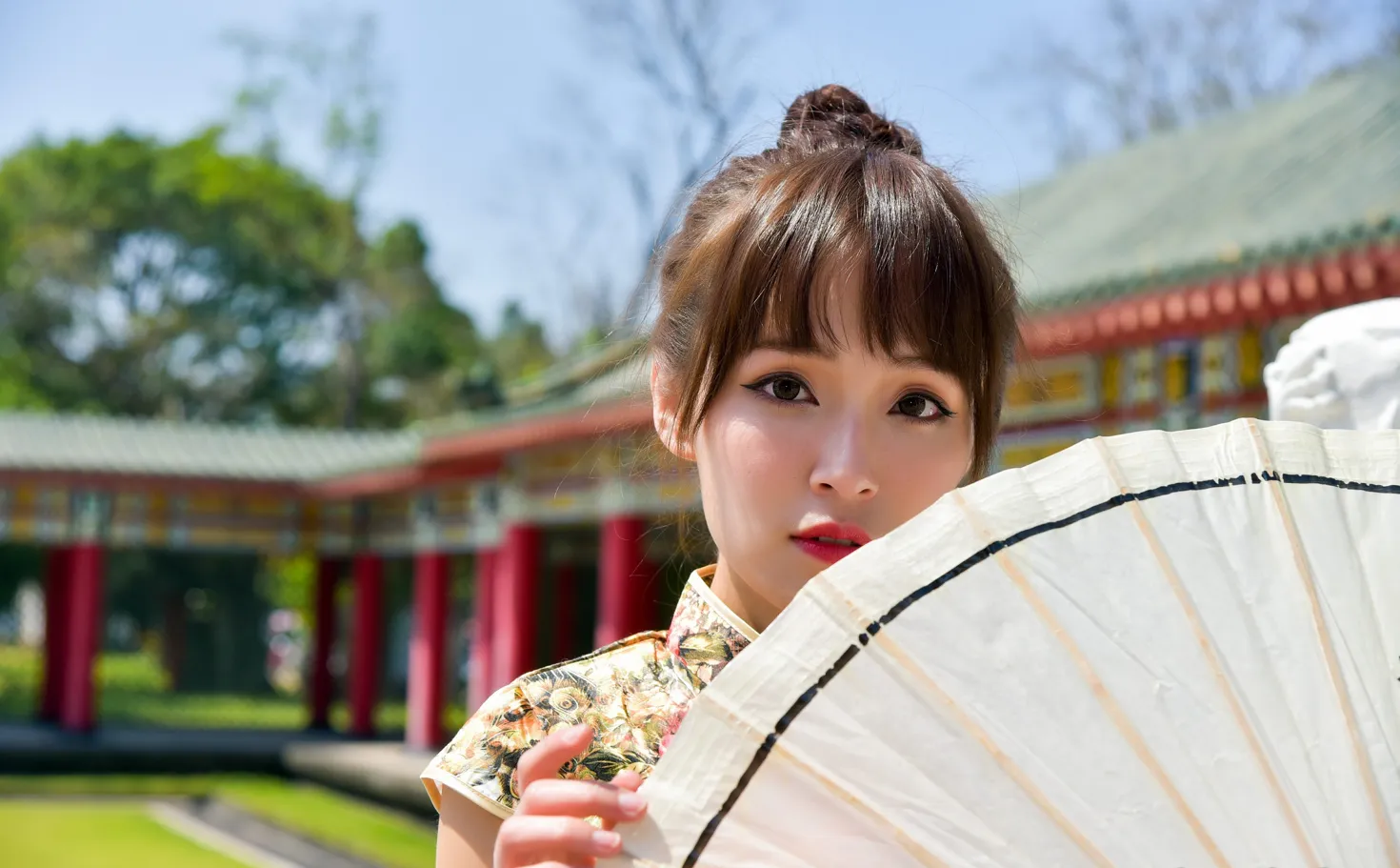 [爱美足] NO.189 繆婉瑜 碎花短旗袍高跟美腿 街拍#[68P]-9