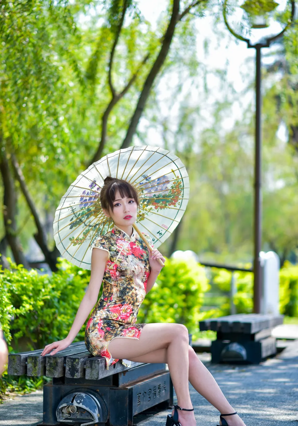 [爱美足] NO.189 繆婉瑜 碎花短旗袍高跟美腿 街拍#[68P]-4