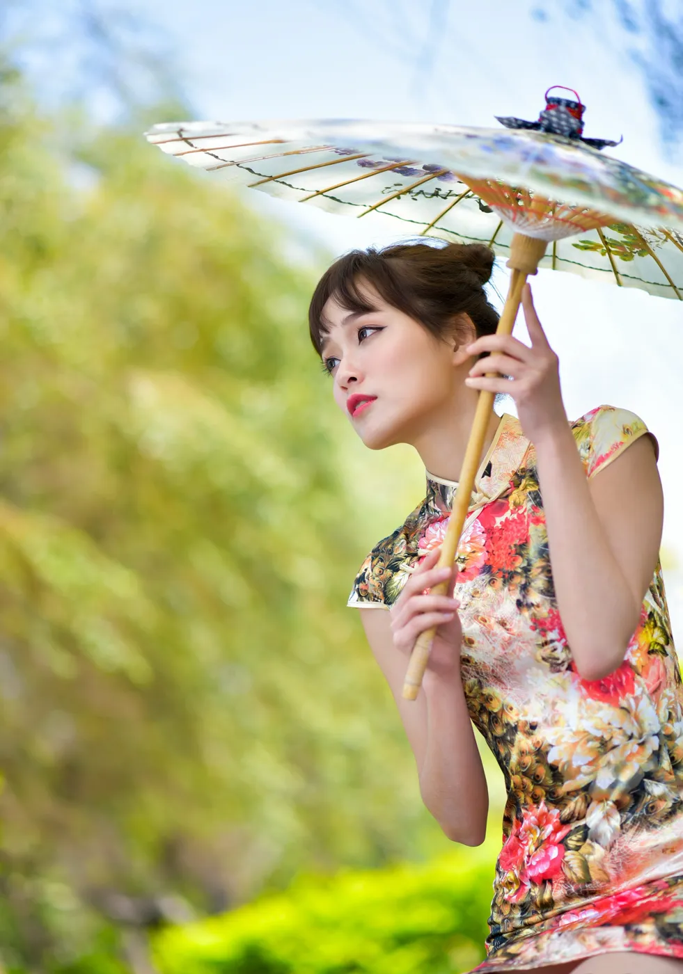 [爱美足] NO.189 繆婉瑜 碎花短旗袍高跟美腿 街拍#[68P]-8