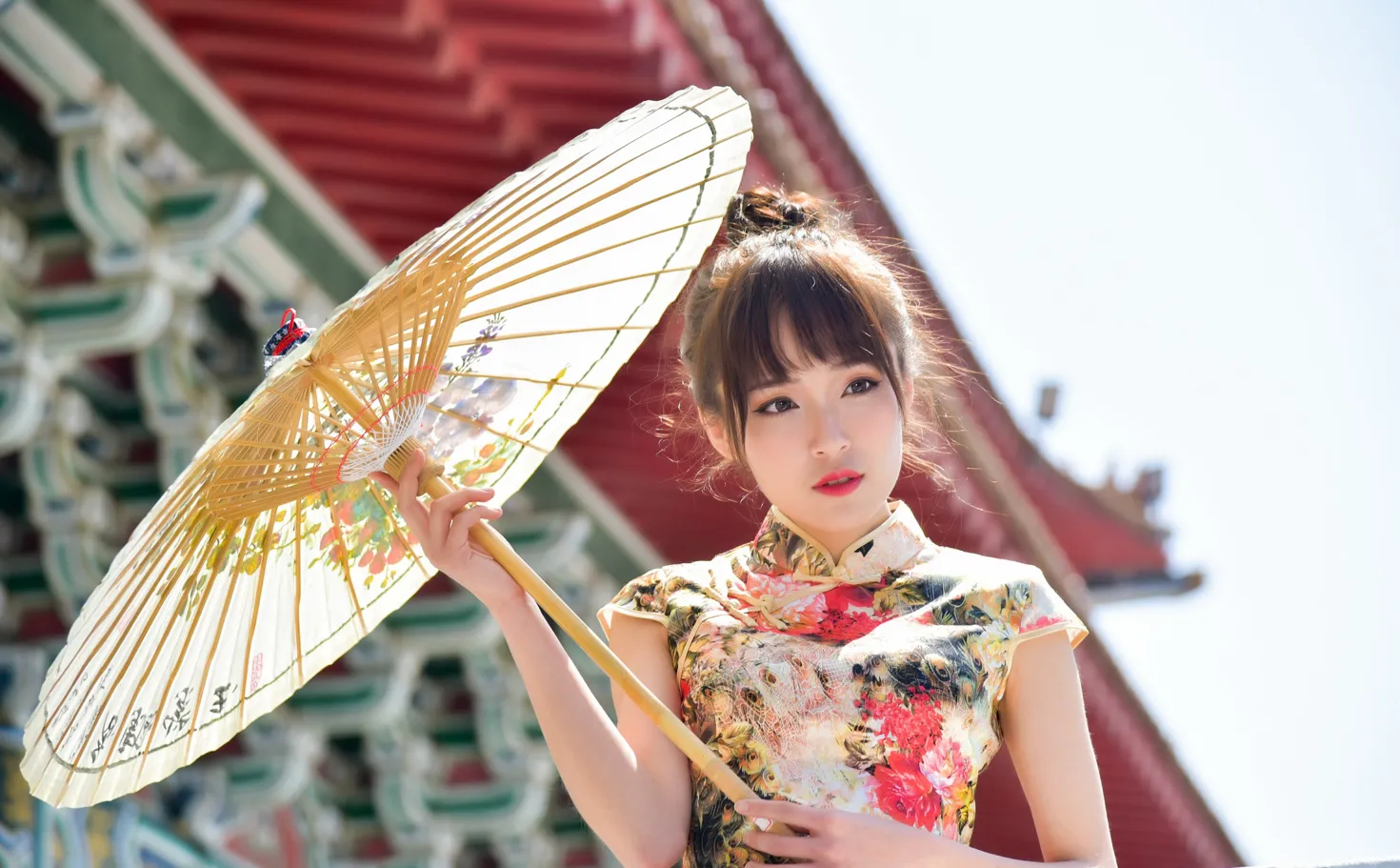 [爱美足] NO.189 繆婉瑜 碎花短旗袍高跟美腿 街拍#[68P]-7