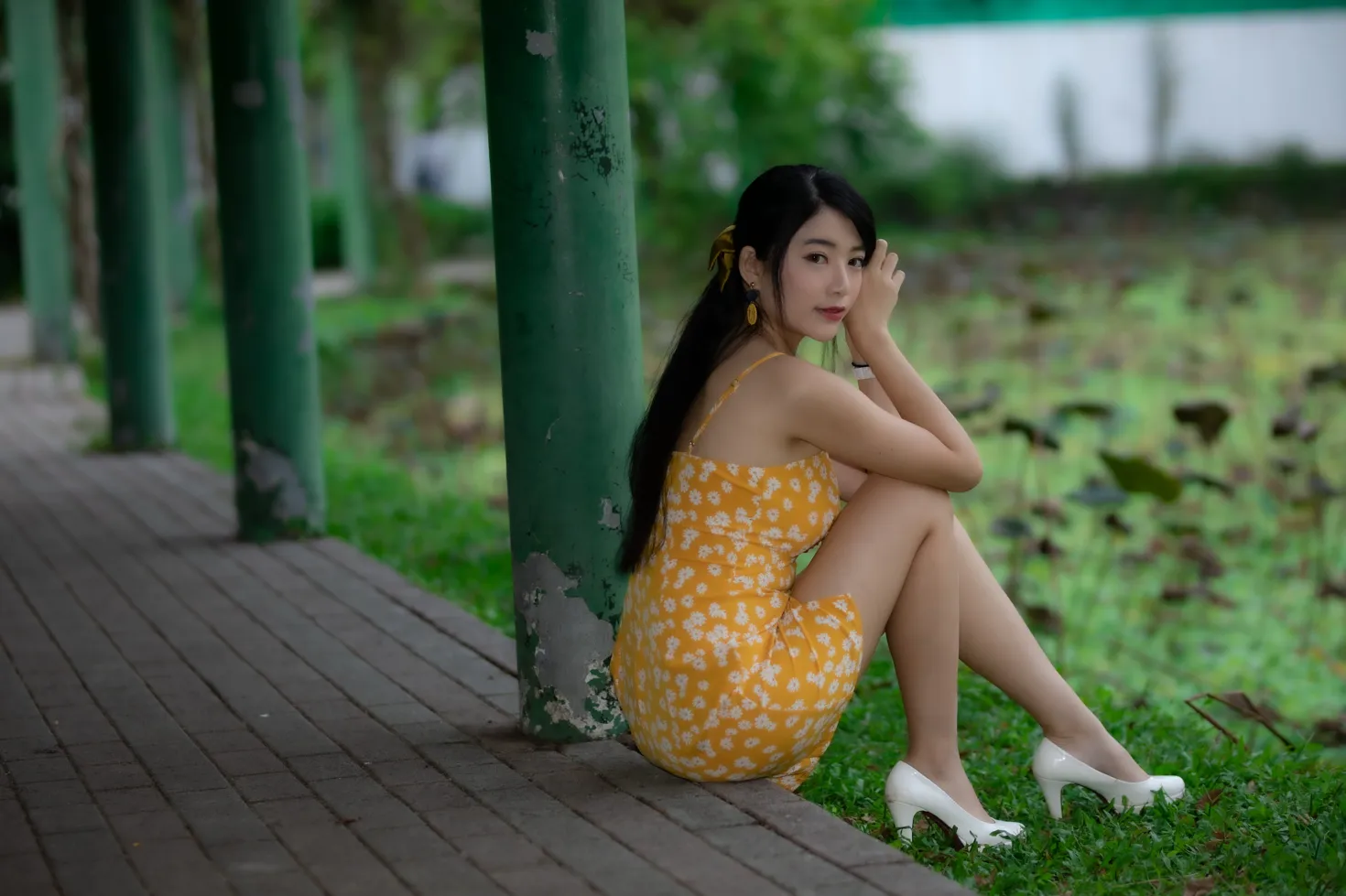 [爱美足] NO.170 湘芹 吊带连衣裙高跟美腿 街拍#[48P]-4
