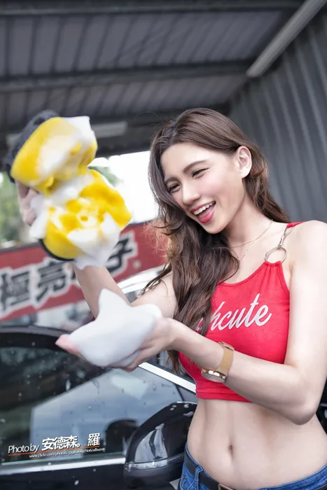 [爱美足] NO.111 蔡译心 洗车趴 高跟美腿外拍 街拍#[44P]-10