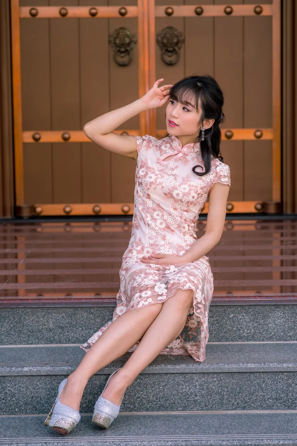[爱美足] NO.188 余宸 旗袍高跟美腿 街拍#[88P]-5