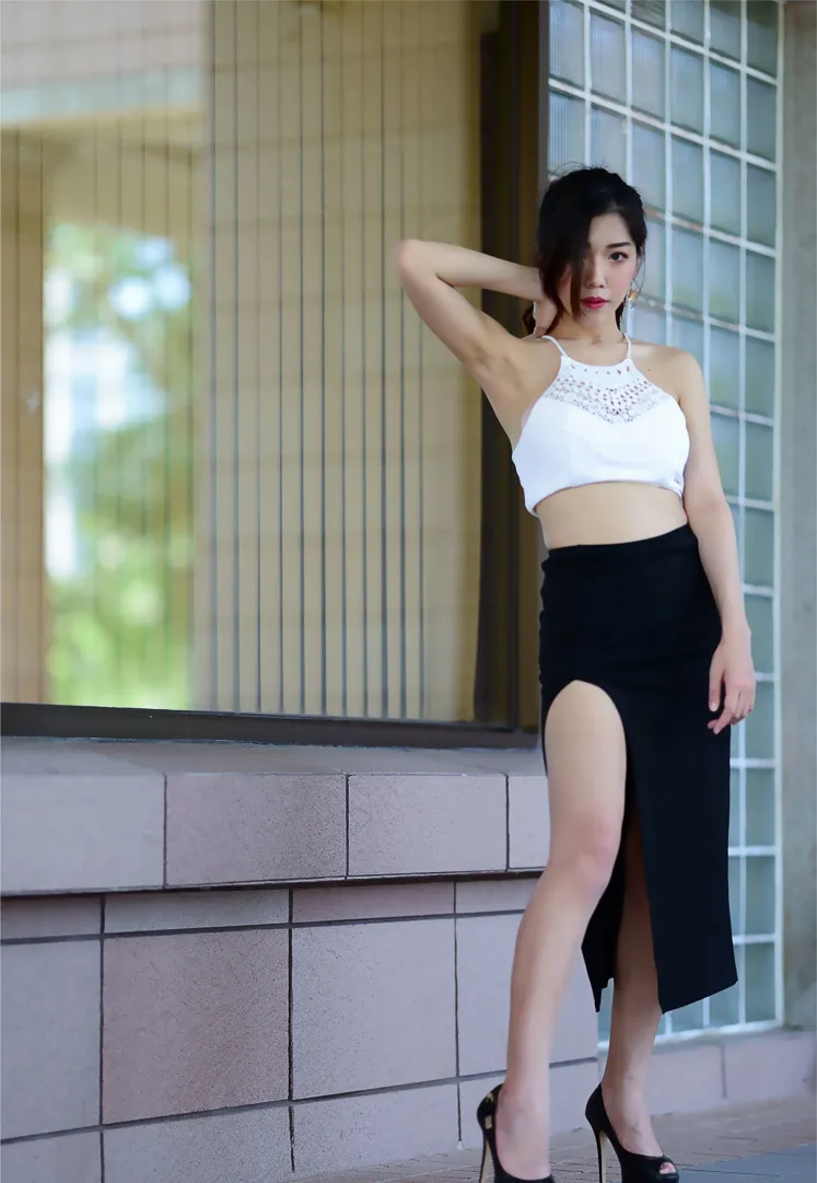 [爱美足] NO.162 莎莎 露肚高叉长裙高跟美腿 街拍#[105P]-5