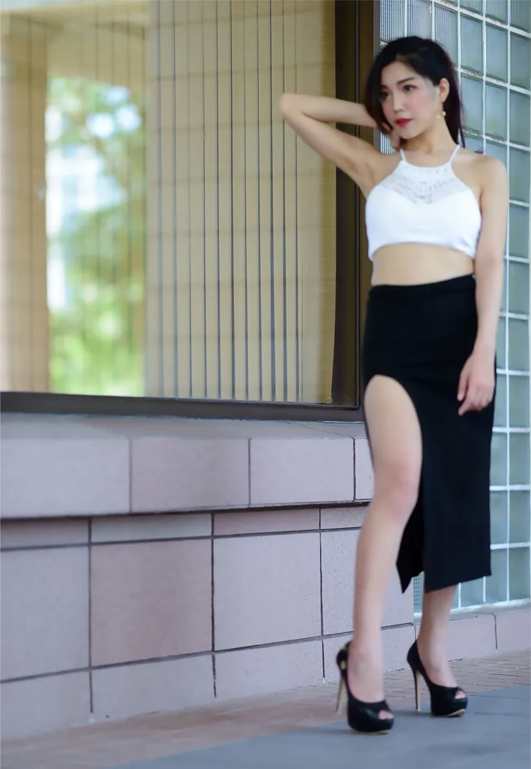 [爱美足] NO.162 莎莎 露肚高叉长裙高跟美腿 街拍#[105P]-6
