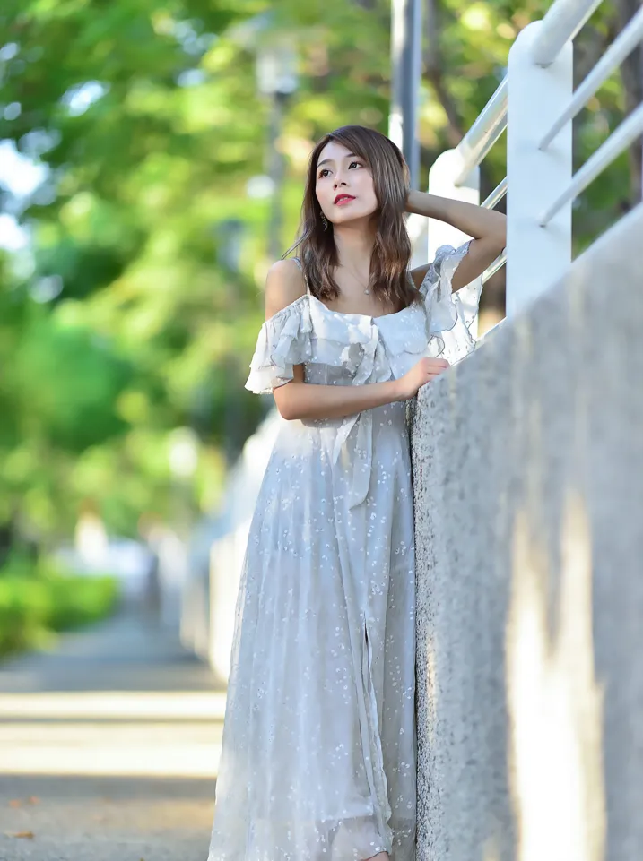 [爱美足] NO.200 vivi曹媛媛 吊带高衩长裙高跟美腿 街拍#[105P]-7
