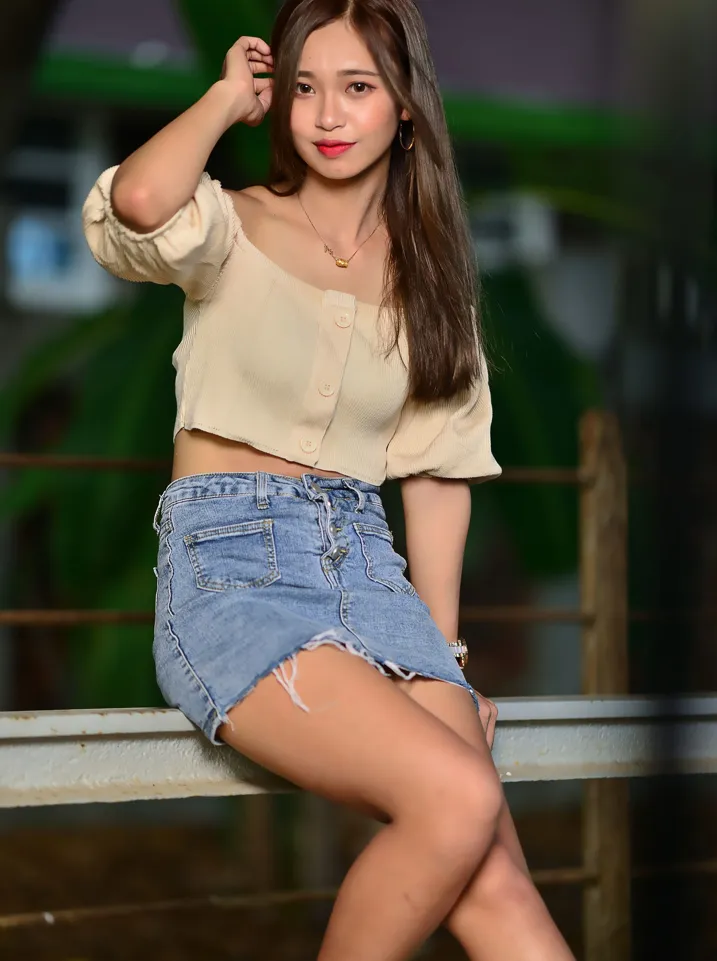 [爱美足] NO.203 许筱真 牛仔短裙高跟美腿 街拍#[73P]-2