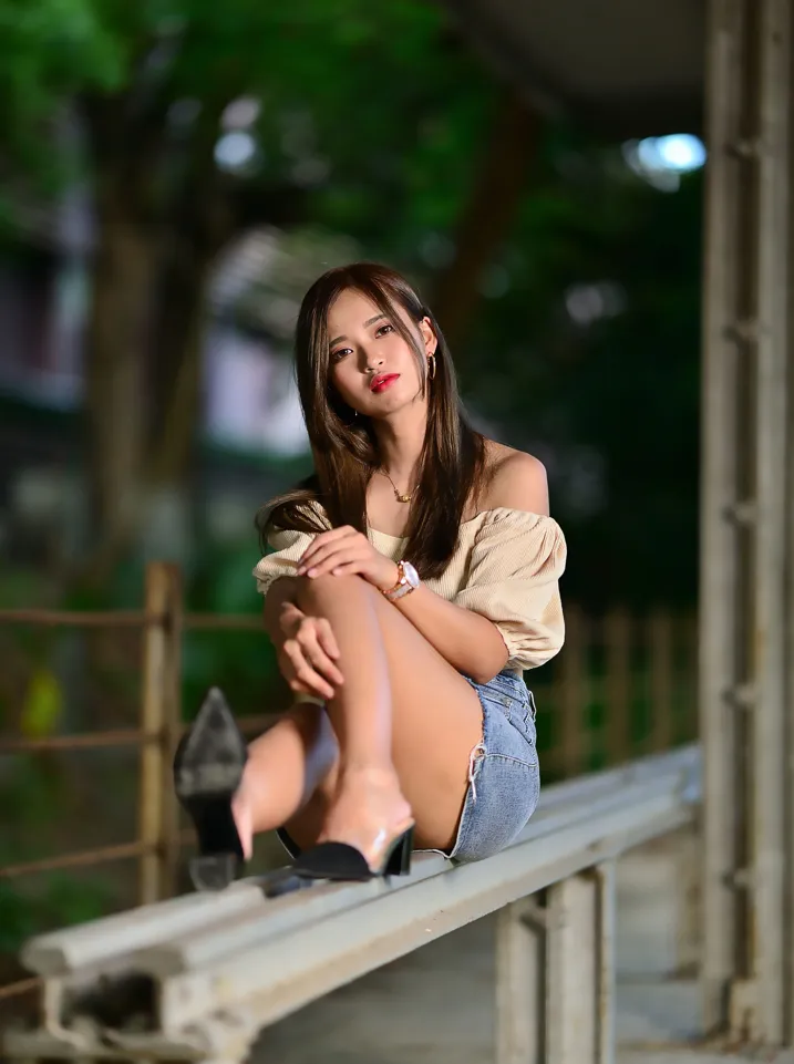 [爱美足] NO.203 许筱真 牛仔短裙高跟美腿 街拍#[73P]-2