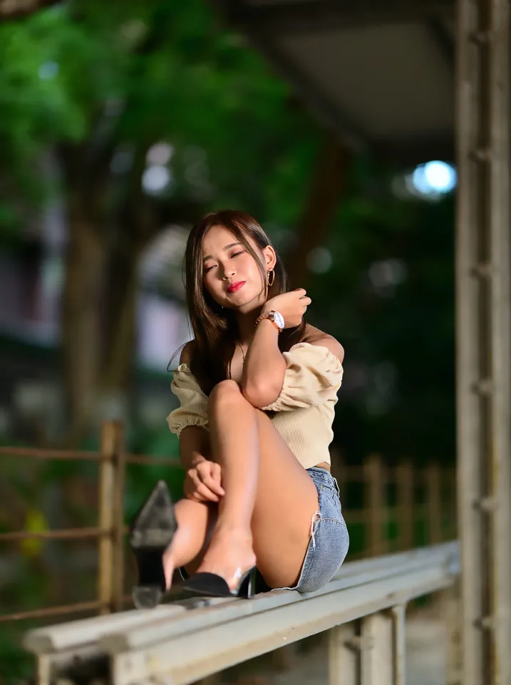 [爱美足] NO.203 许筱真 牛仔短裙高跟美腿 街拍#[73P]-3