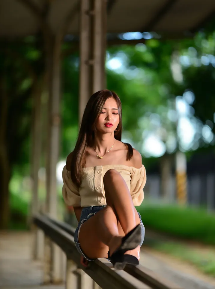[爱美足] NO.203 许筱真 牛仔短裙高跟美腿 街拍#[73P]-6