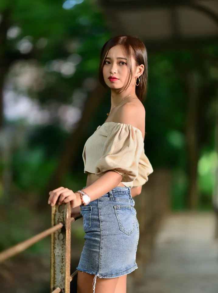 [爱美足] NO.203 许筱真 牛仔短裙高跟美腿 街拍#[73P]-2