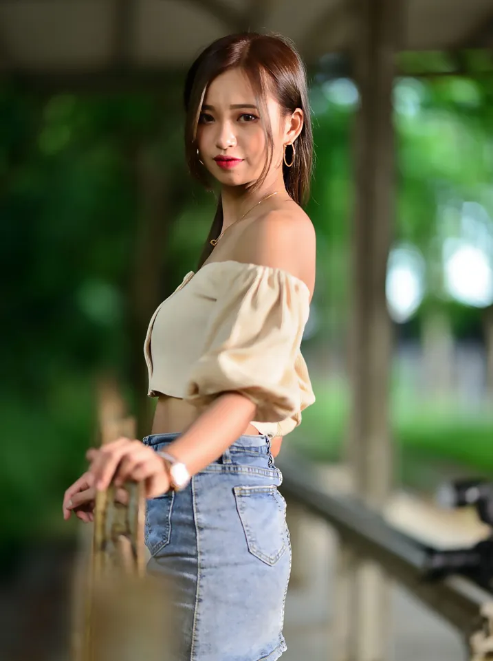 [爱美足] NO.203 许筱真 牛仔短裙高跟美腿 街拍#[73P]-4