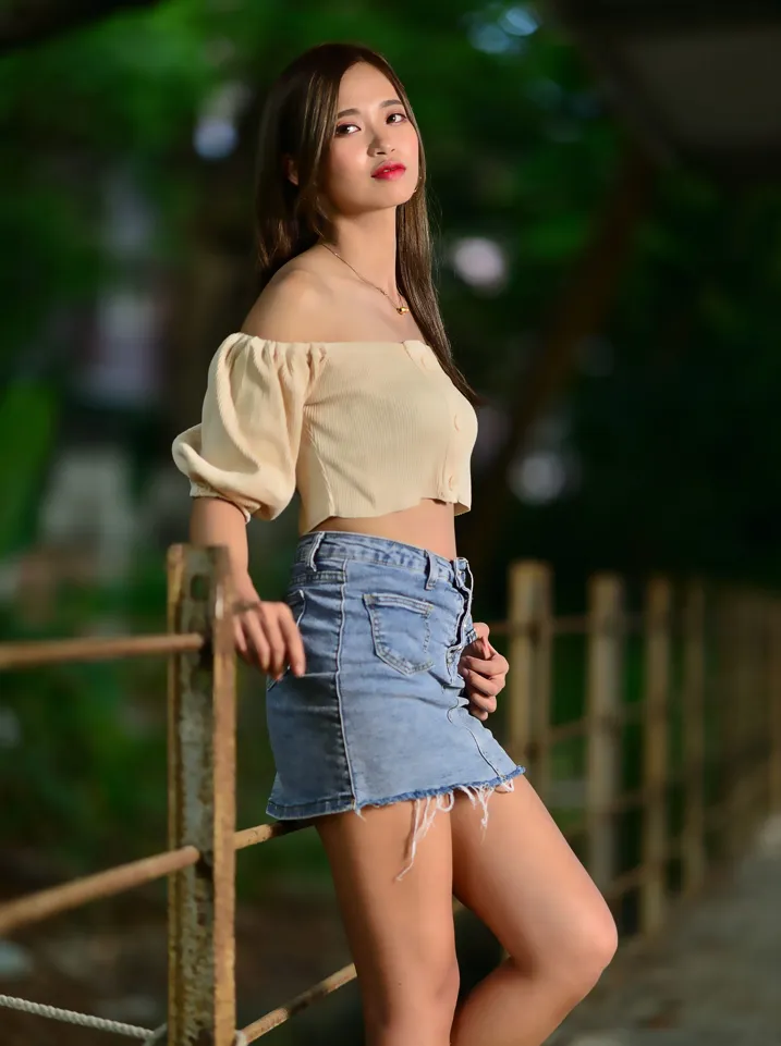 [爱美足] NO.203 许筱真 牛仔短裙高跟美腿 街拍#[73P]-3