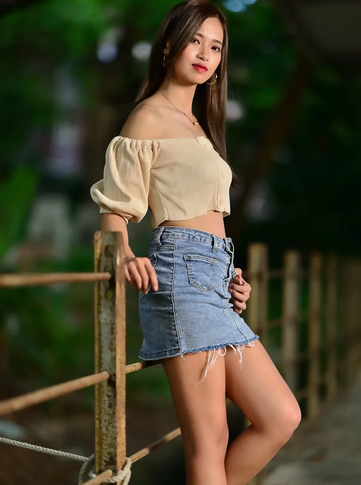 [爱美足] NO.203 许筱真 牛仔短裙高跟美腿 街拍#[73P]-4
