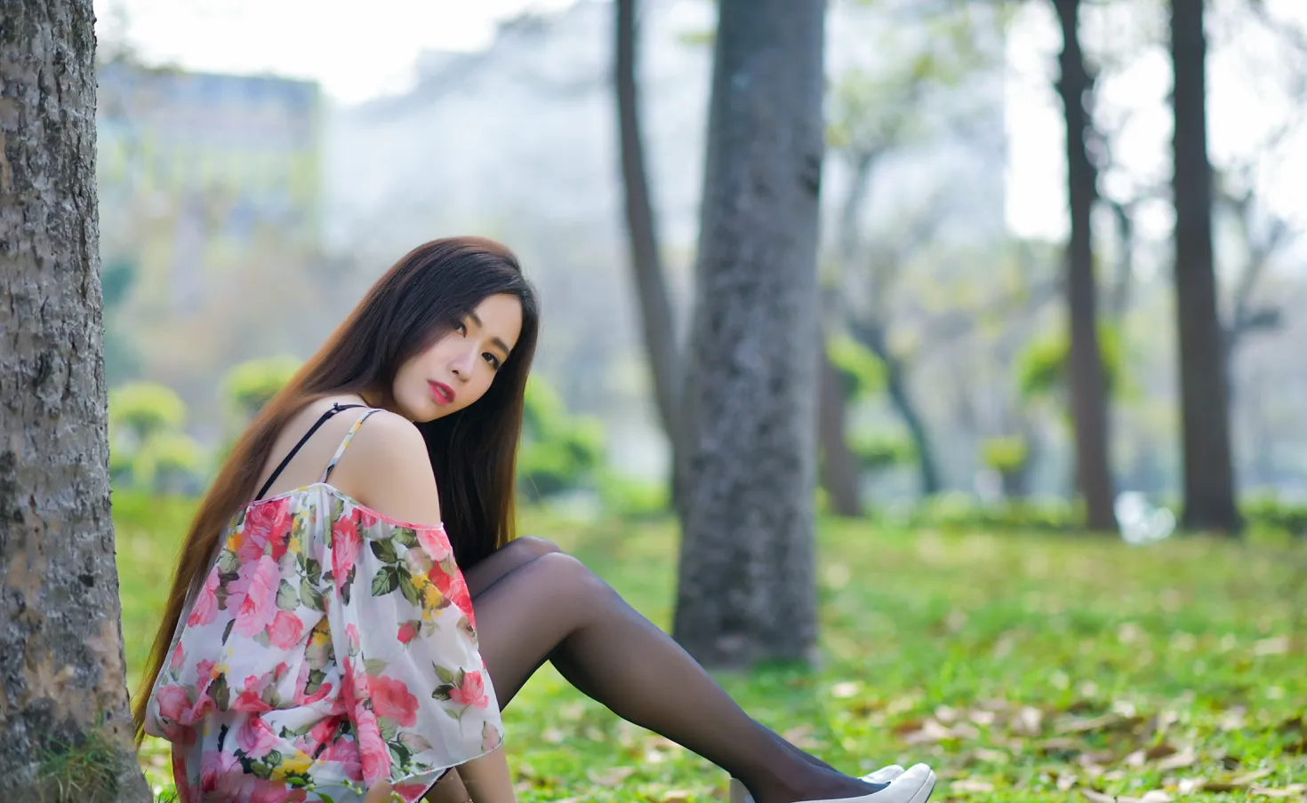 [爱美足] NO.185 妍希 吊带裤裙黑丝美腿 街拍#[27P]-10