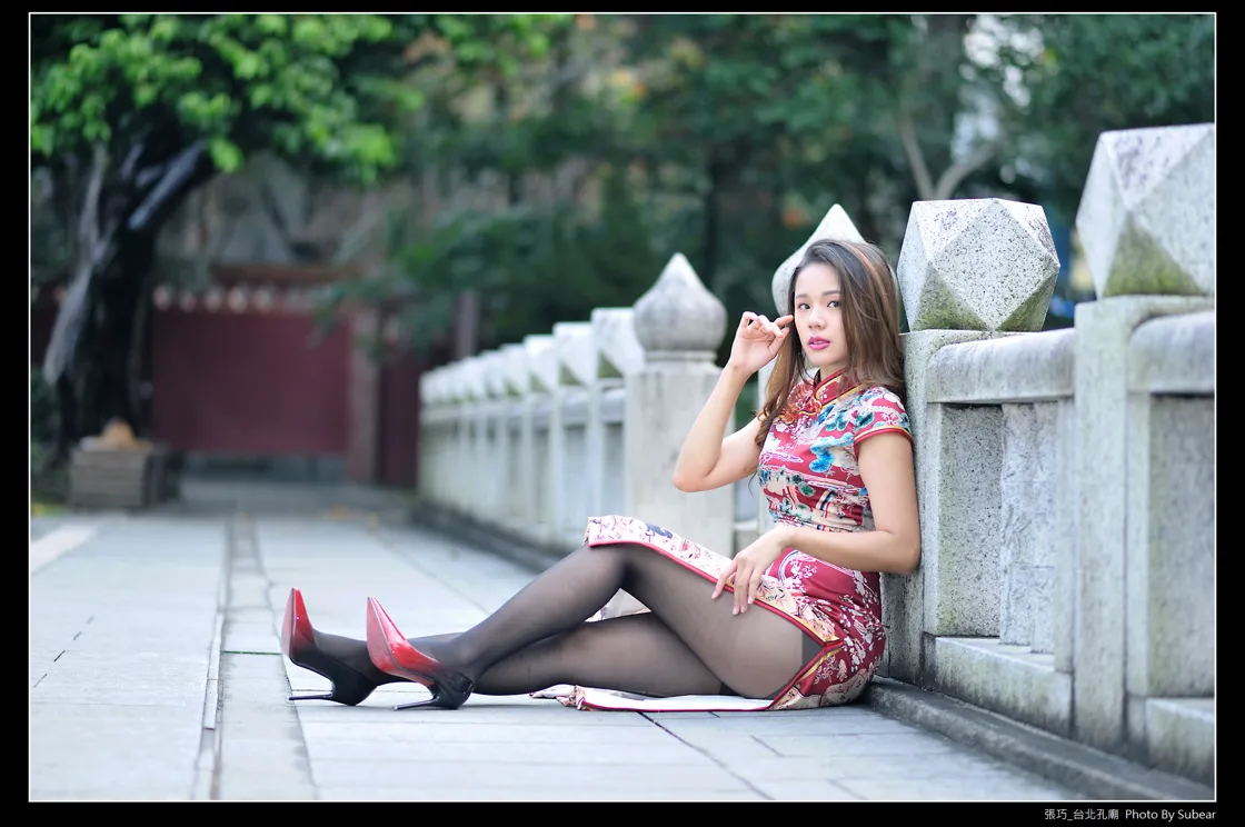 [爱美足] NO.098 张巧 旗袍黑丝高跟美腿 街拍#[54P]-6