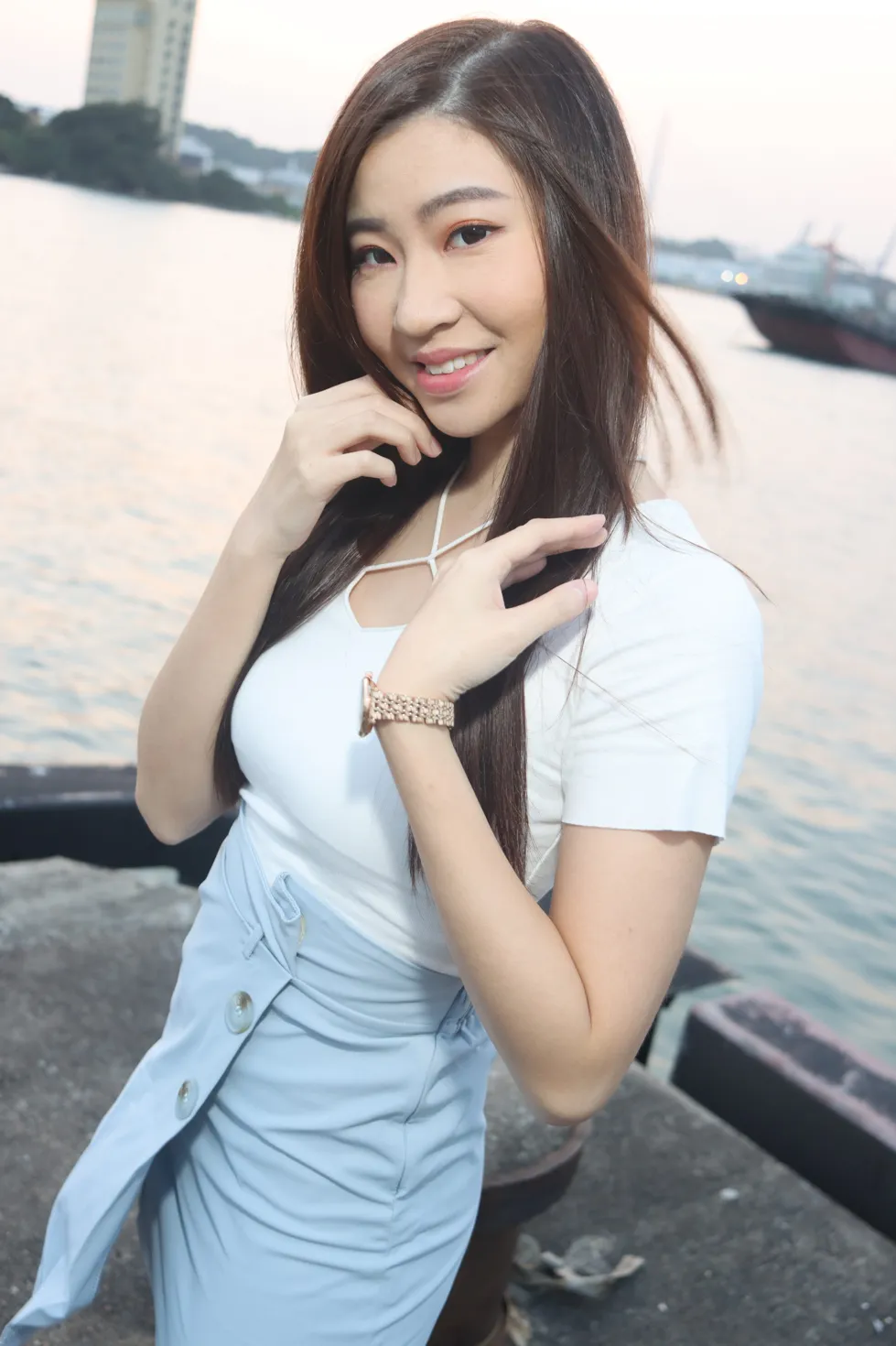 [爱美足] NO.198 梓萱 短裙丝袜涼高美腿 街拍#[80P]-8