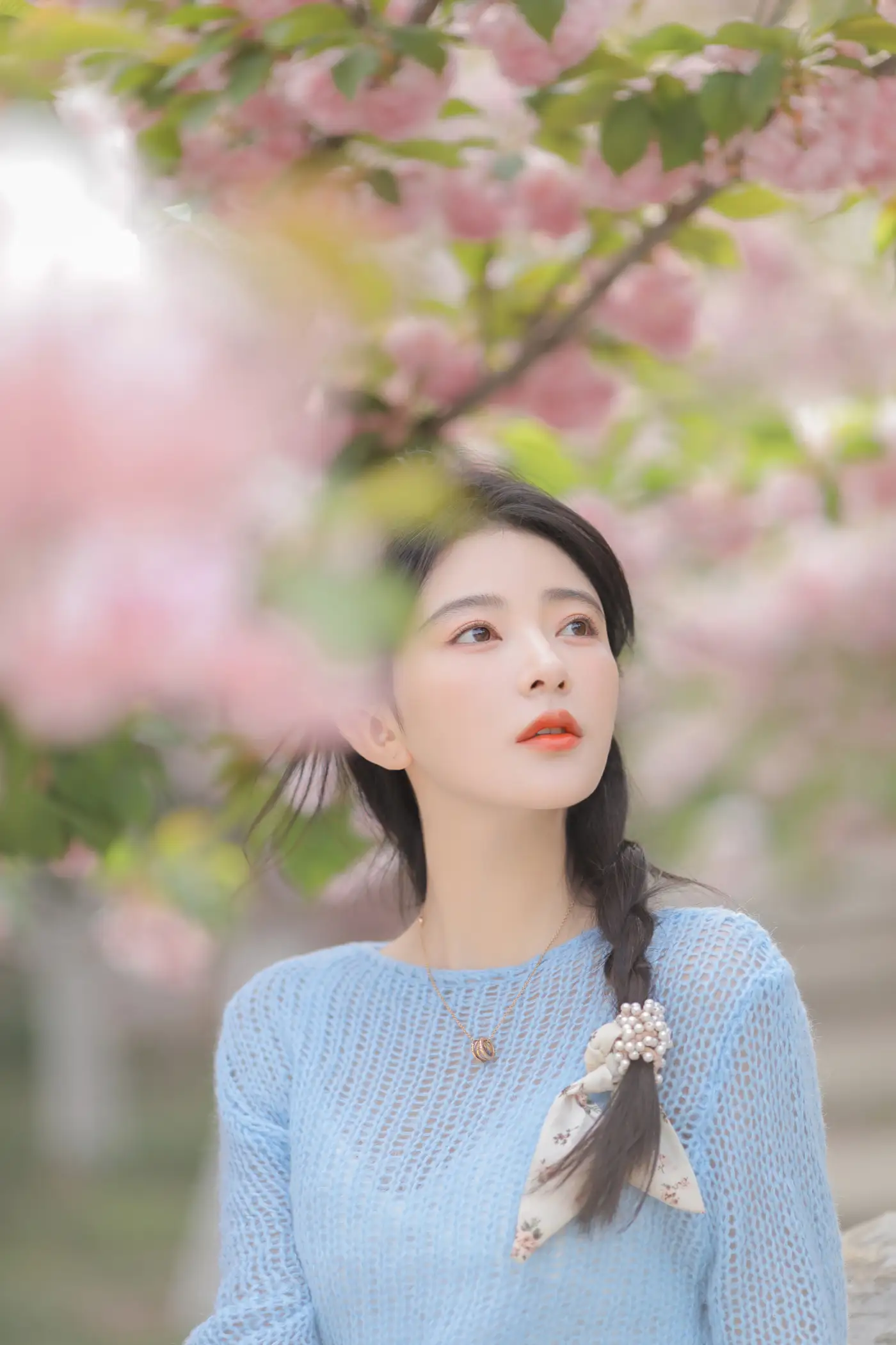 [艺图语] 2022.06.22 Vol.1252 – 粉蓝晚樱 杨伊墨#[29P]-4