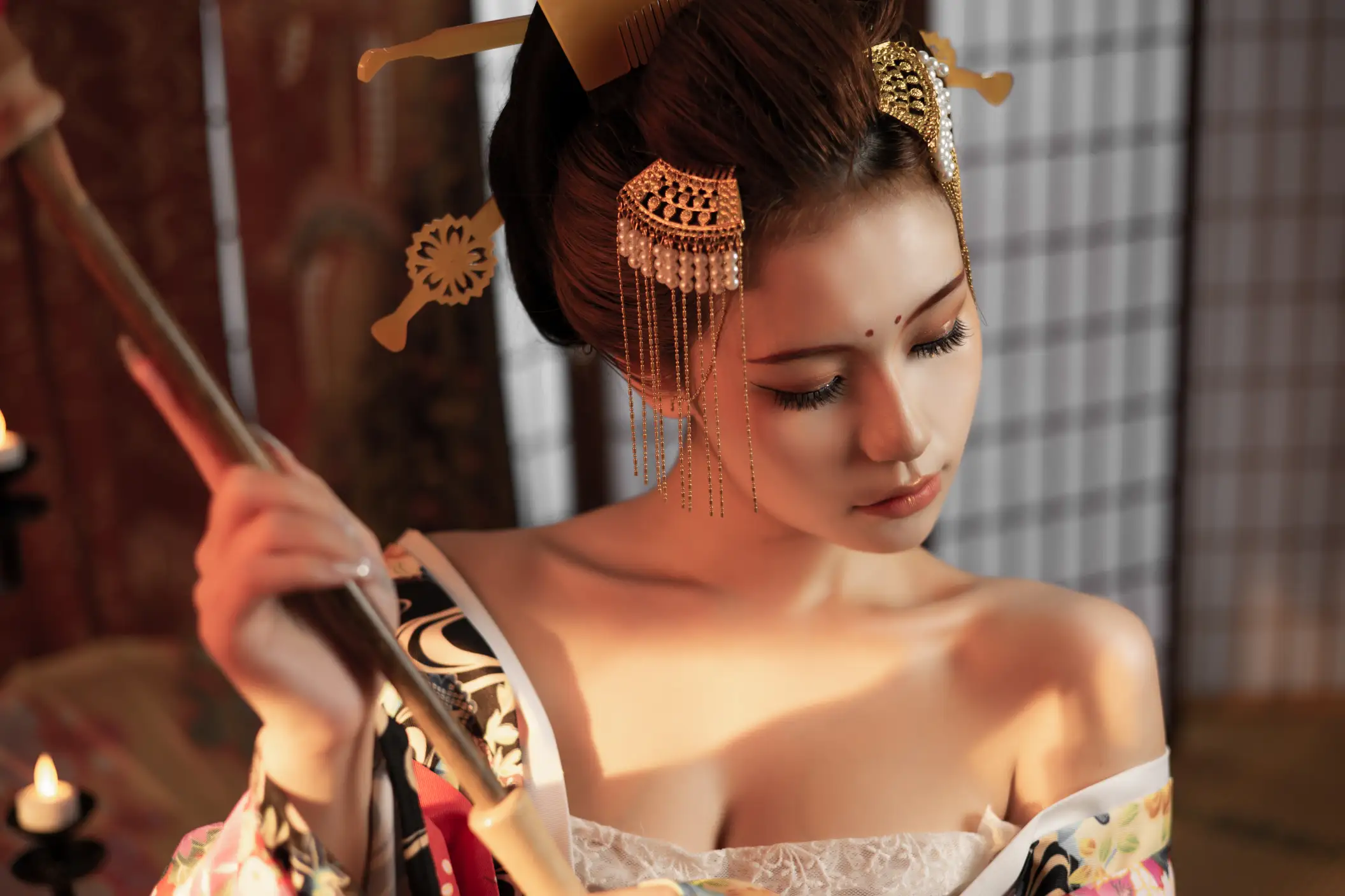 [艺图语] 2022.06.23 Vol.1263 – 恶女花魁 奶酪#[23P]-9