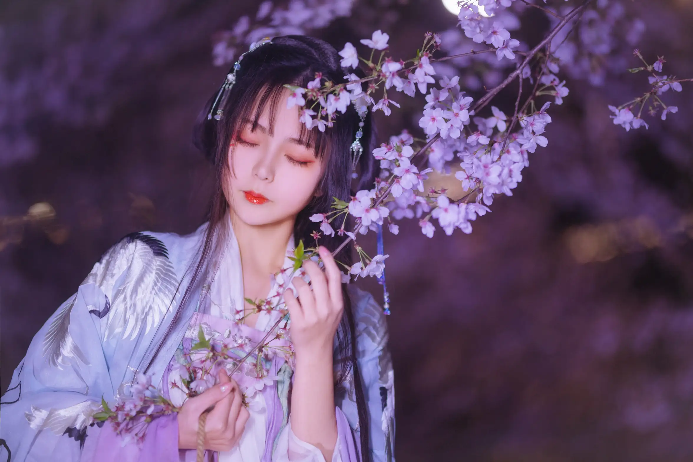 [艺图语] 2022.08.10 Vol.1673 – 夜樱 阡墨红尘#[20P]-4