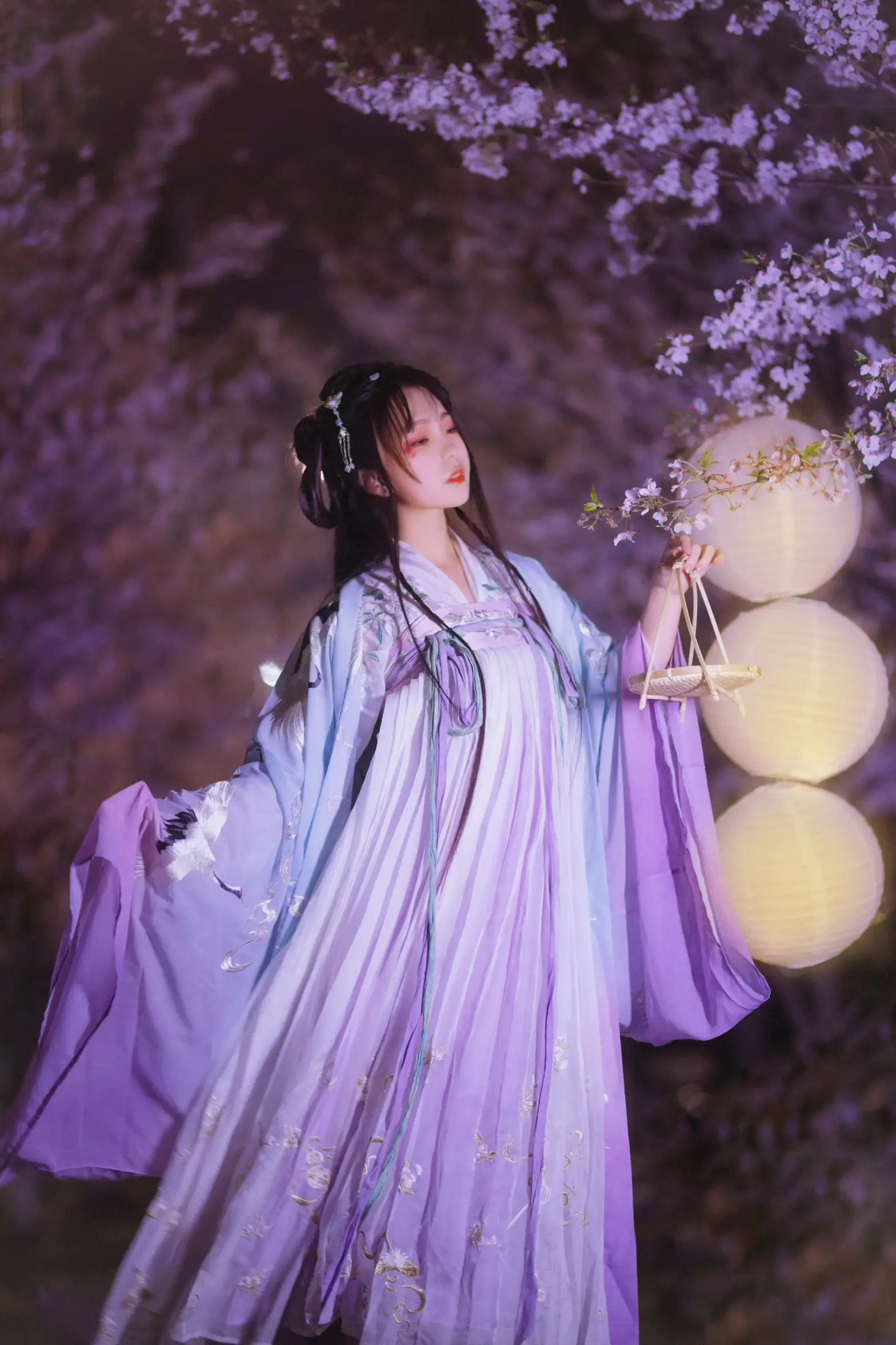 [艺图语] 2022.08.10 Vol.1673 – 夜樱 阡墨红尘#[20P]-5