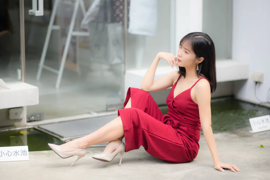 [Mzsock] NO.217 YoYo elegant jumpsuit with high heels street photography#[105P]-1