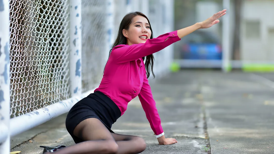 [Mzsock] NO.199 Anita Huang Yunfei OL black silk high heels beautiful legs street photography#[105P]-6