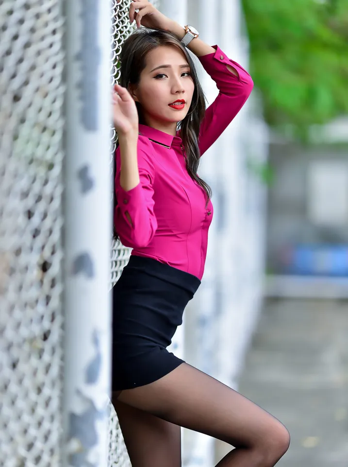 [Mzsock] NO.199 Anita Huang Yunfei OL black silk high heels beautiful legs street photography#[105P]-2