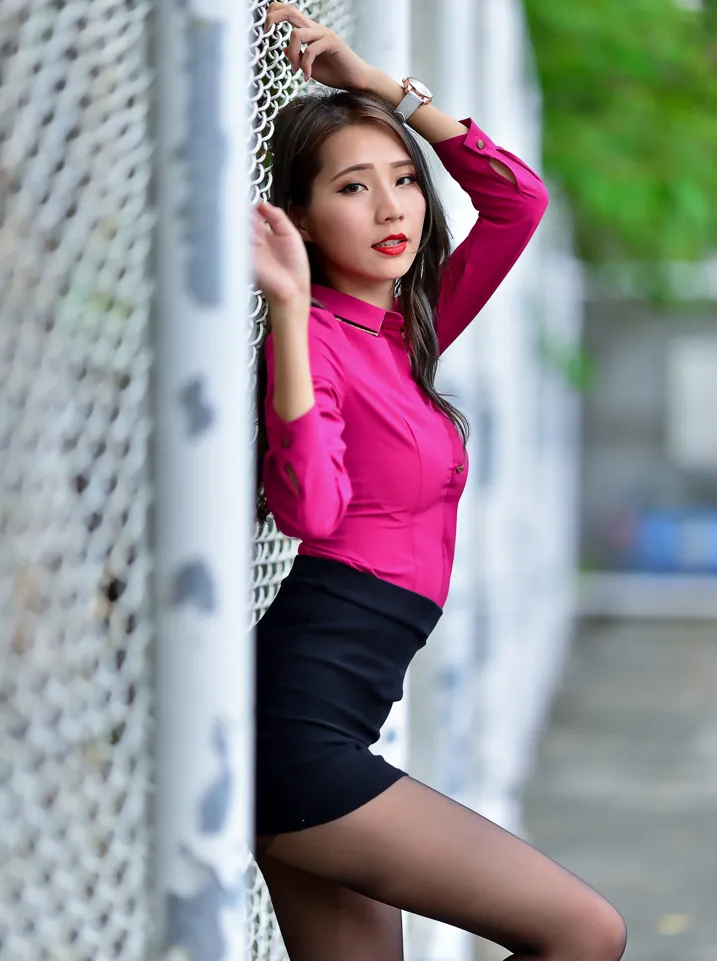 [Mzsock] NO.199 Anita Huang Yunfei OL black silk high heels beautiful legs street photography#[105P]-3