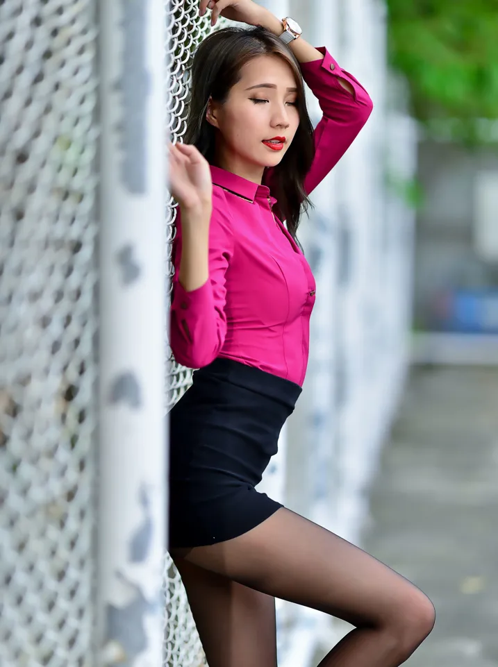 [Mzsock] NO.199 Anita Huang Yunfei OL black silk high heels beautiful legs street photography#[105P]-4