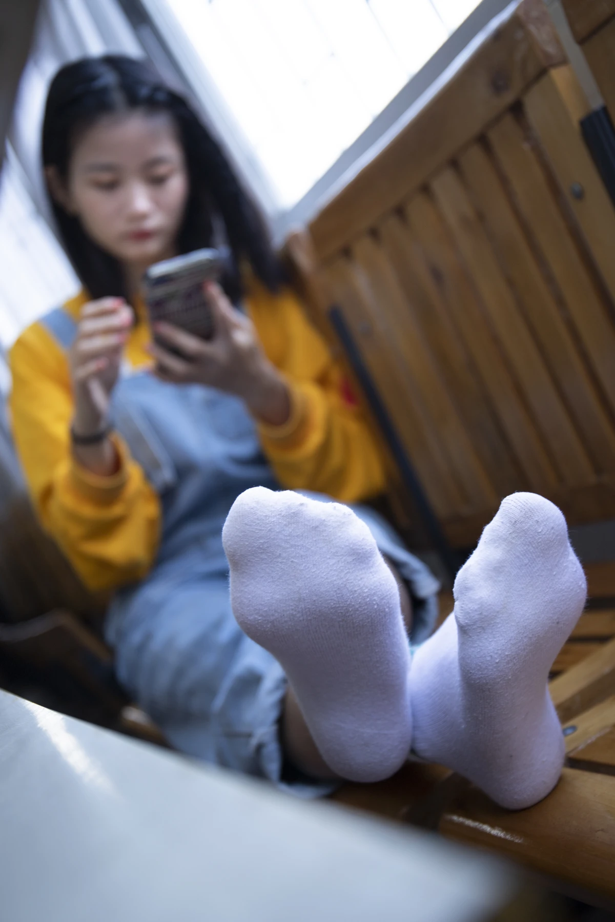 [Mzsock] NO.019 From a tricky angle, Sichuan girl Linlin shows off her beautiful feet in the classroom Southern football skills#[121P]-6