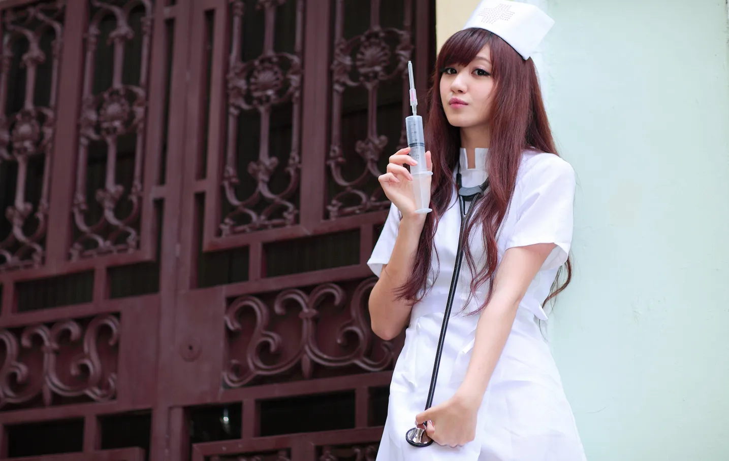 [Mzsock] NO.204 Xiaoya nurse uniform, stockings, high heels and beautiful legs street photography#[70P]-6