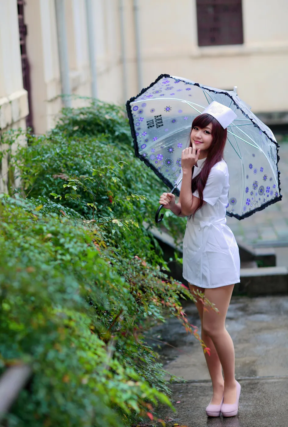 [Mzsock] NO.204 Xiaoya nurse uniform, stockings, high heels and beautiful legs street photography#[70P]-10